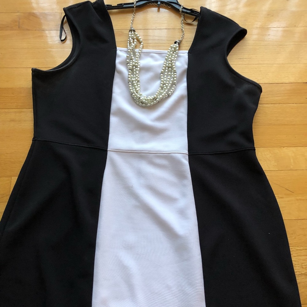 Black and white classic dress